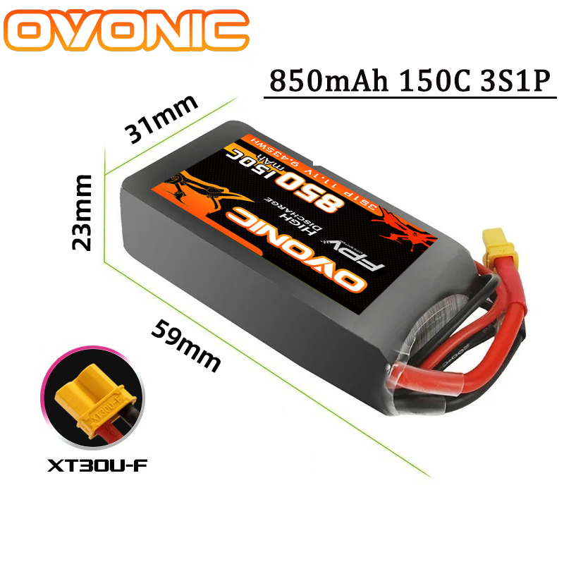 OVONIC 150C 850mAh يبو بطارية  - مراجعة Drone Battery 4S وسعره