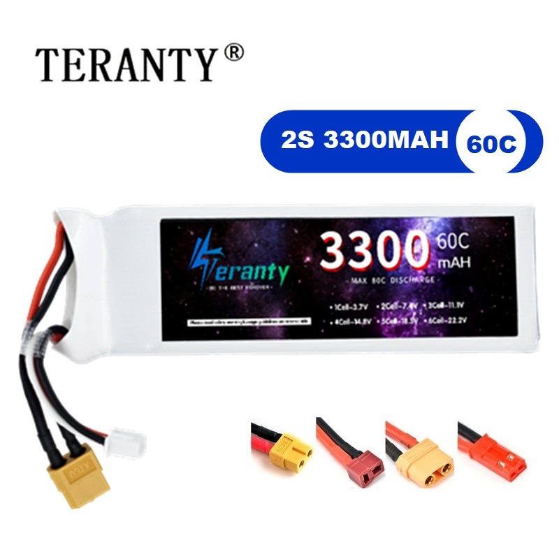 2S 7.4 فولت يبو بطارية 3300 مل - مراجعة Drone Battery Lipo وسعره