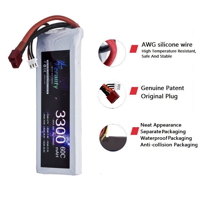 2S 7.4 فولت يبو بطارية 3300 مل - مراجعة Drone Battery Lipo وسعره